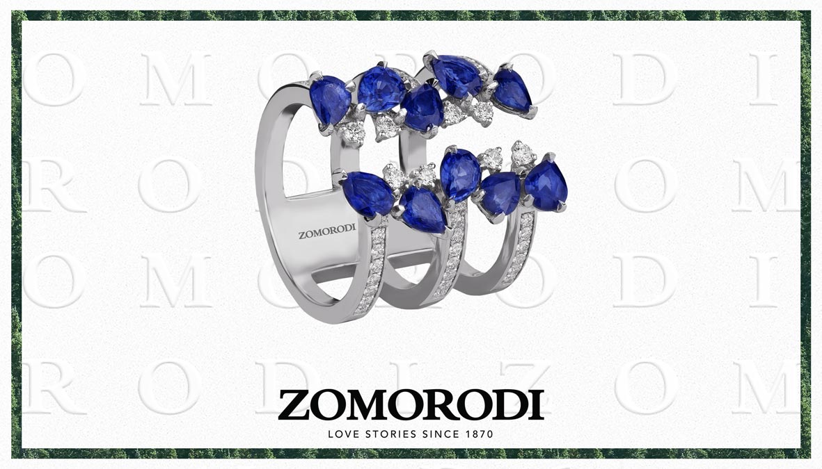 انگشتر جواهر یاقوت کبود طرح نلی انگشتر جواهر یاقوت کبود طرح نلی