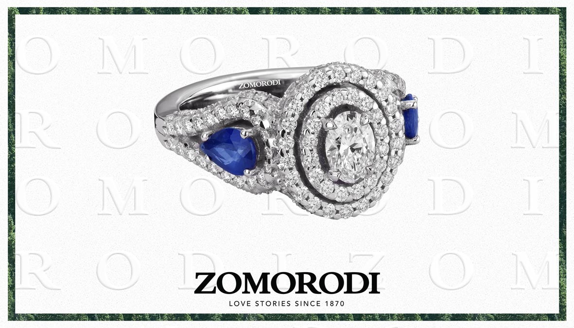 انگشتر جواهر یاقوت کبود طرح تیل انگشتر جواهر یاقوت کبود طرح تیل